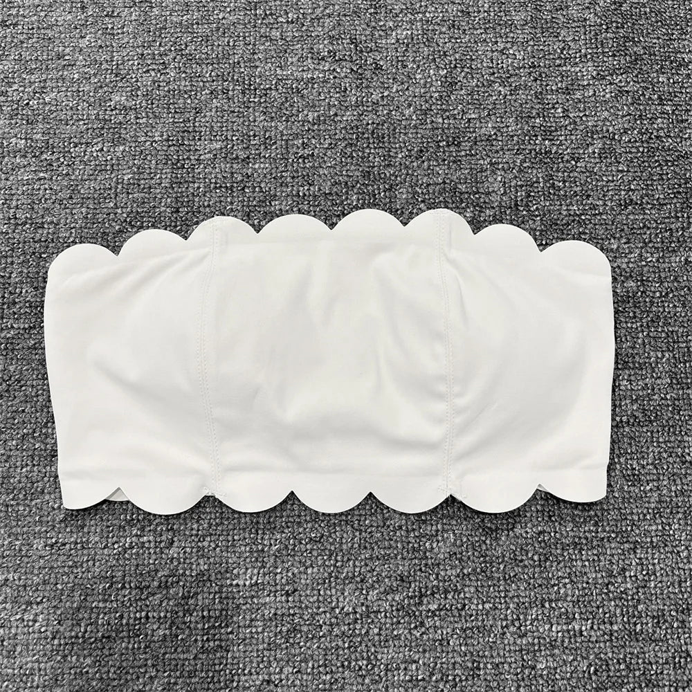 Non-slip Insert Sports Bra Women Fitness Intimate Strapless Bustier Bandeau Wrapped Chest Fitness Tops Sports Underwear Yoga Bra