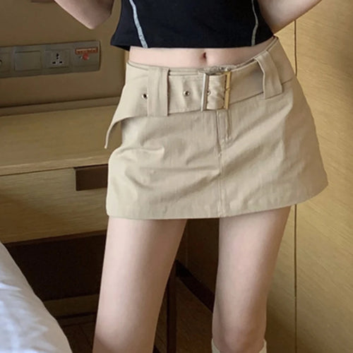 Load image into Gallery viewer, Solid Minimalist Spliced Zipper A Line Skirts for Women High Waist Versatile Mini Skirt Female Fashion Clothing New
