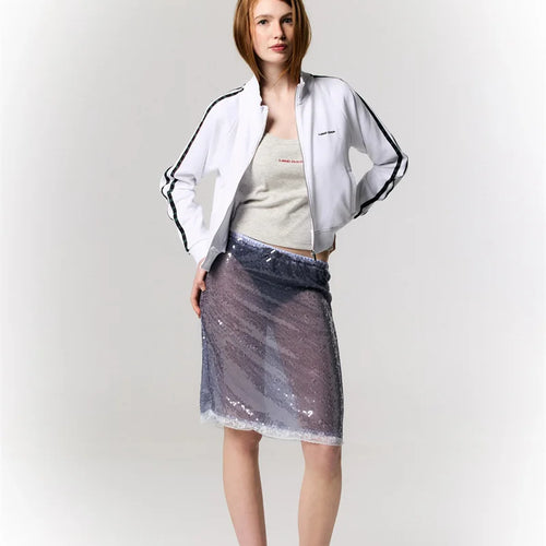 Load image into Gallery viewer, Sequin Summer Beach Sexy Skirt Women Elegant Sparkle High Waist A-line Skirts Female Pink Vacation Club Party Skirt
