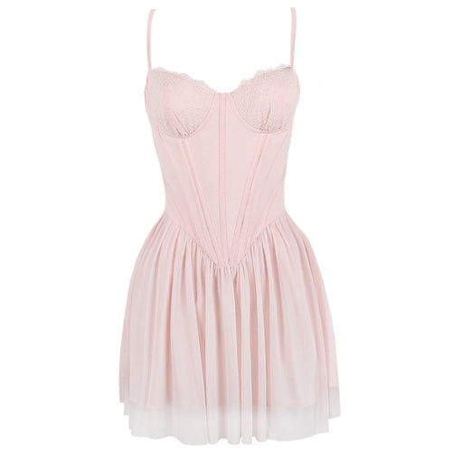 Load image into Gallery viewer, Summer Spaghetti Strap Holiday Party Dresses 2024 New Arrivals Pink A Line Corset Dress Sexy Birthday Dress Women
