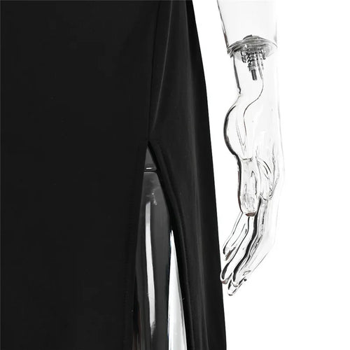 Load image into Gallery viewer, One Shoulder Diagonal Collar Backless Sexy Maxi Dress For Women Robe Fashion Off-shoulder Sleeveless High Split Dress
