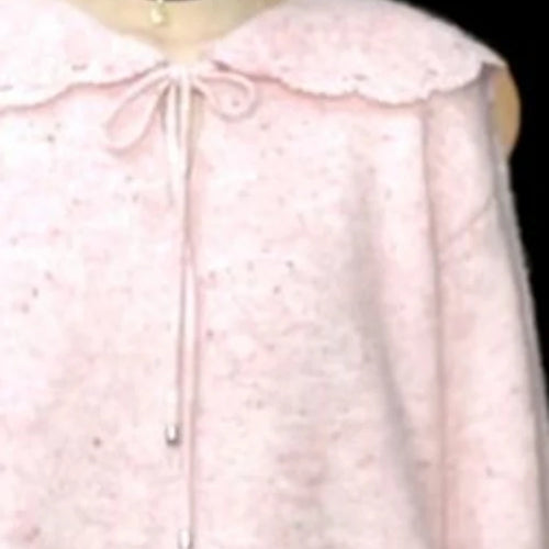 Load image into Gallery viewer, Y2k Aesthetic Women Sweet Fur Patchwork Sweaters Grunge Sailor Collar Bandage Jumpers Loose Knitted Harajuku Pullovers Female
