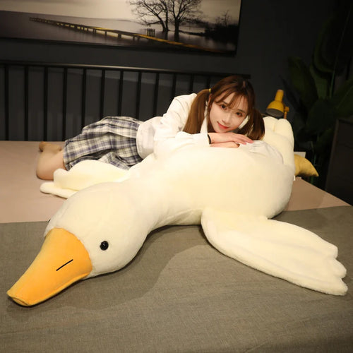 Load image into Gallery viewer, 50-190cm Big White Goose Plush Toy Giant Duck Doll Soft Stuffed Animal Goose Sleeping Pillow Sofa Cushion Birthday Gift for Kids
