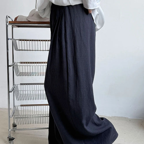 Load image into Gallery viewer, High Elastic Waist Beige Linen Drawstring Long Wide Leg Pants New Trousers Women Fashion Tide Spring Autumn 2025  1DJ0991
