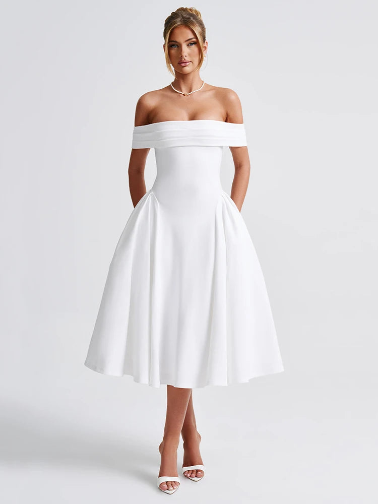 Elegant Strapless High Stretch Tight Long Dress For Women Pleated Party Club Evening Dress Sexy Backless Vestido Female