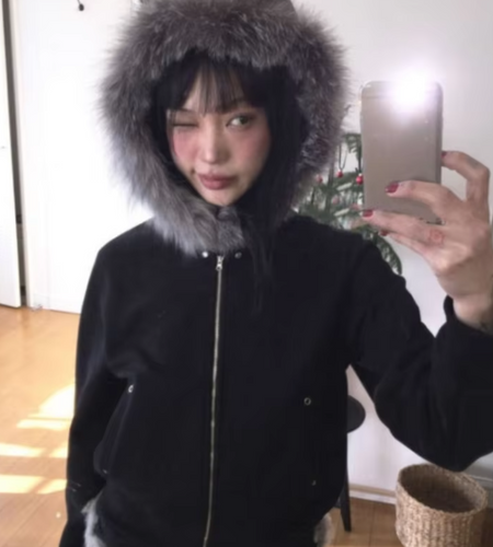 Furry Hooded Sweatshirts Women Clothing 2024 Ropa Mujer Fashion White Hoodies Coat Y2k Tops Thicked Casual Zipper Cropped Hoodie