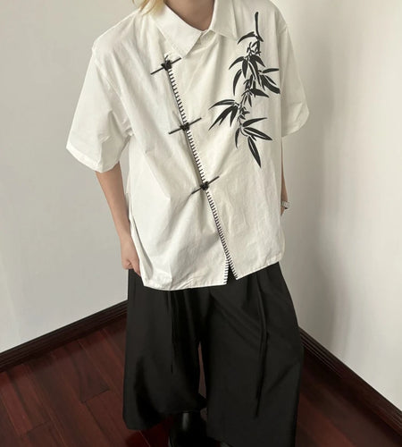 Neo Chinese Style Blouse for Men and Women Printing Shirts 2025 Blusas Mujer De Moda Harajuku Loose Summer Grunge Blouses Tops