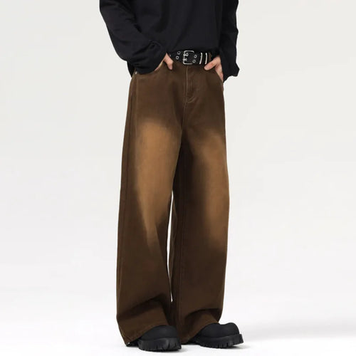 Load image into Gallery viewer, Men's Jeans New American Washed Deisgn Distressed Baggy Fashion Denim Pants Male Straight Leg  Casual Bottoms 9W1551
