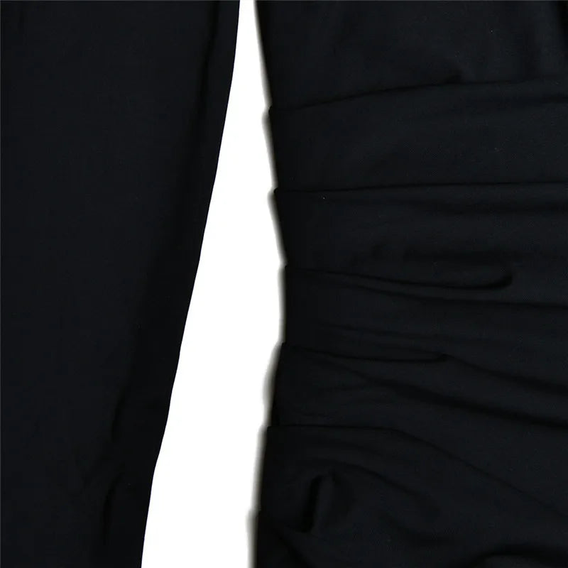 Oblique Shoulder Thigh High Split Maxi Dress Women Long Sleeve Backless Bodycon Sexy Club Party Long Dress Vestidos