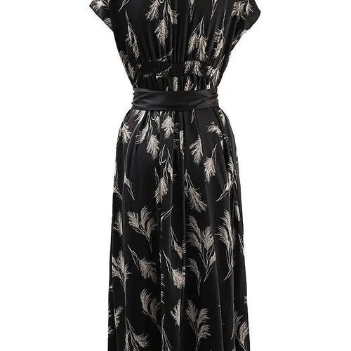 Load image into Gallery viewer, Women Beige Striped Printed Belted Elegant Midi Dress New V-Neck Sleeveless Fashion Tide Spring Summer 2025 CPG1504
