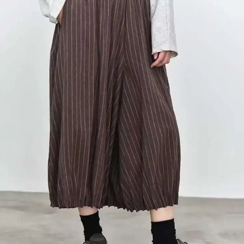 Load image into Gallery viewer, High Elastic Waist Black Striped Pocket Casual Wide Leg Pants New Trousers Women Fashion Tide Spring Autumn 2025 1DJ0115
