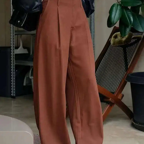 Load image into Gallery viewer, High Waist Black Brief Long Wide Leg Elegant Pants New Loose Fit Trousers Women Fashion Tide Spring Autumn 2025 1DH1033
