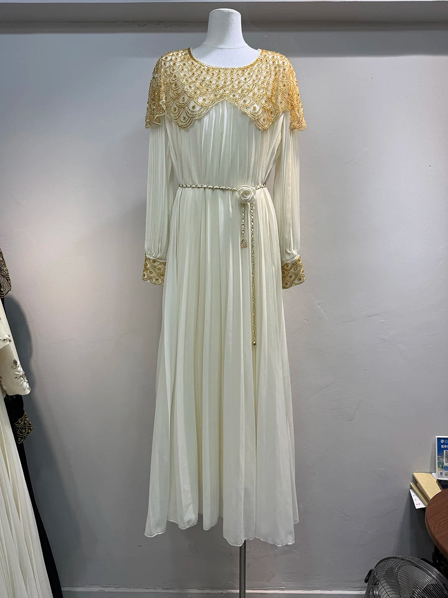 Hit Color Spliced Lace Up Loose Dresses For Women O Neck Long Sleeve Casual Dress Female Fashion Style Clothes New