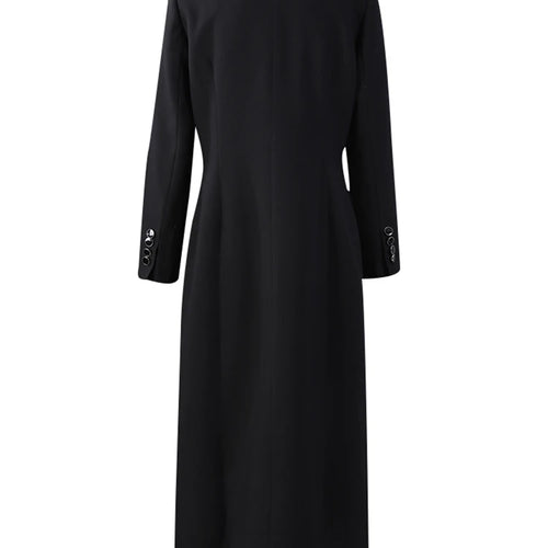 Load image into Gallery viewer, Women Color-block Double Breasted Long Elegant Blazer New Lapel Long Sleeve Jacket Fashion Spring Autumn 2025 7AB6826
