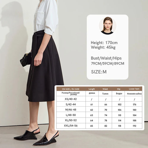 Load image into Gallery viewer, Minimalist New Skirt Women Summer 2025 Solid Loose Mid-length A-line Asymmetric Skirts Female Fashion Office Lady 12542045
