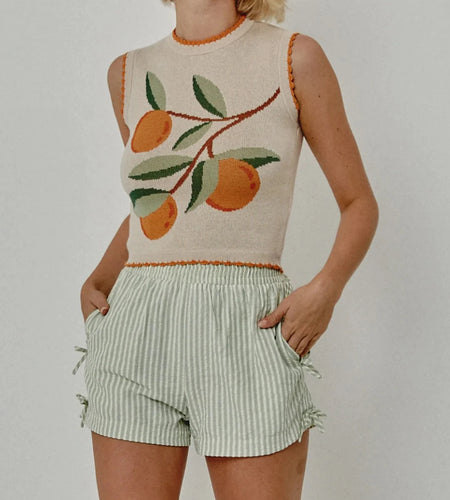 Summer Sweater Vest Sexy Women Clothes Graphic Print Round Neck Sleeveless Knitted Crop Tops y2k Clothing Streetwear