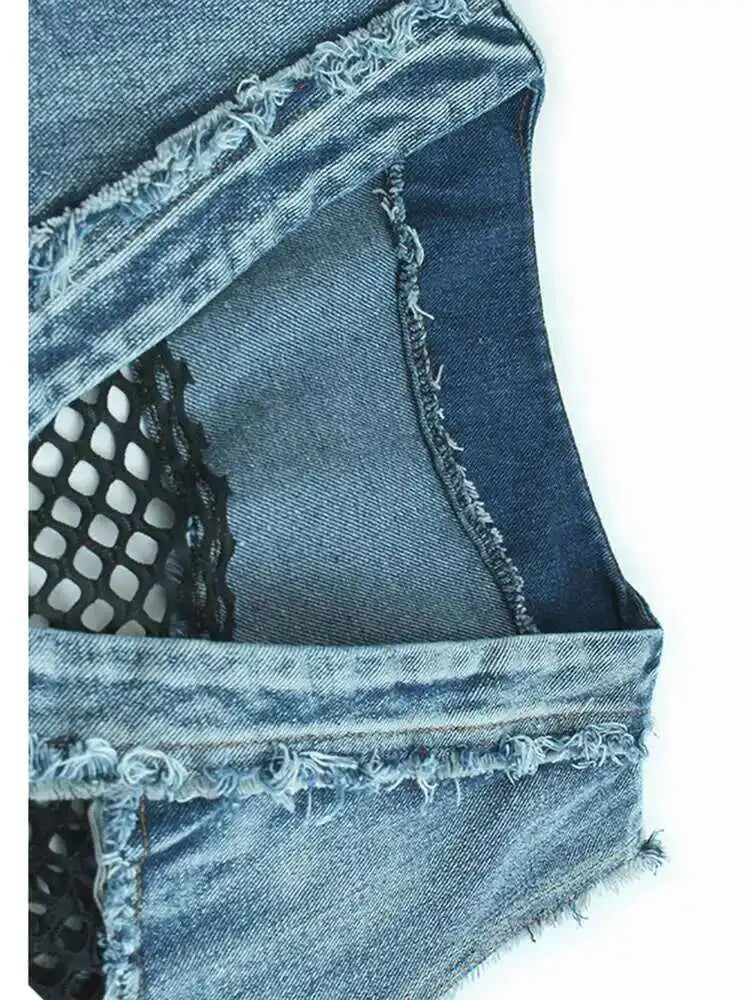 Big Size Denim Vest Wide Leg Pants Two Piece Suit New V-Neck Sleeveless Women Fashion Tide Spring Autumn 20251DH9963