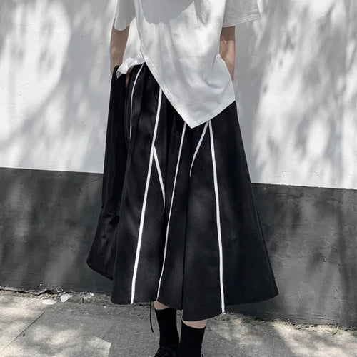 Load image into Gallery viewer, Women White Irregular Slit Hem Big Size Casual T-shirt New Round Neck Short Sleeve Fashion Tide Spring Summer 2025 1DJ1671
