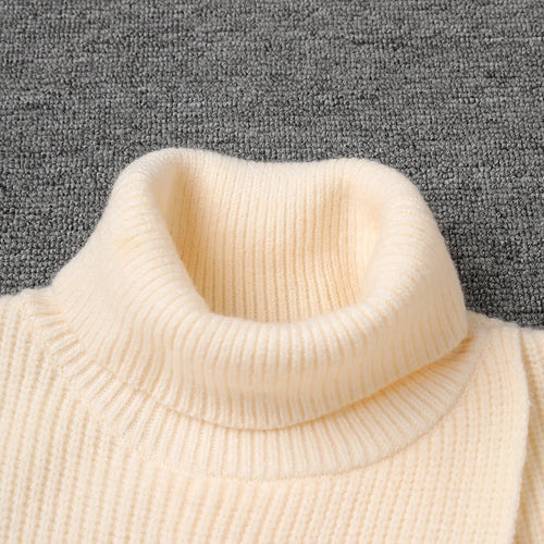 Load image into Gallery viewer, Women Orange Knitting Long Slit Big Size Dress New Turtleneck Long Sleeve Loose Fit Fashion Spring Autumn 2025 1DE5886
