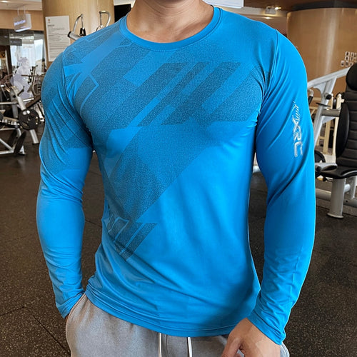 Load image into Gallery viewer, High Quality Running Sport Shirt Men Fitness Compression Long Sleeve Upper Clothing Crew Neck Swearshirt Male Rash Guard Wicking
