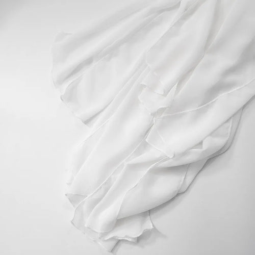 Load image into Gallery viewer, White Lace Sexy Two Piece Sets Woman Halter Top And Long Maxi Skirt Ladies Fashion Sheer Mesh Elegant Matching Sets
