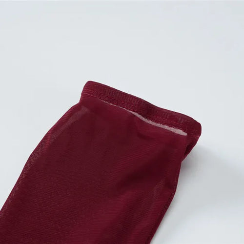 Load image into Gallery viewer, Strapless Backless Sexy Maxi Dress For Women Burgundy Mesh Sleeve Off-shoulder Bodycon Club Party Evening Long Dress
