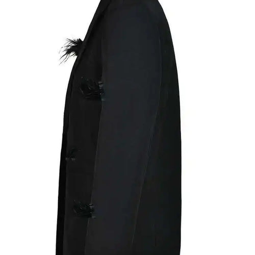 Load image into Gallery viewer, Women Black Nailed Feather Elegant Blazer New Lapel Long Sleeve Loose Fit Jacket Fashion Tide Spring Autumn 2025 CP1821
