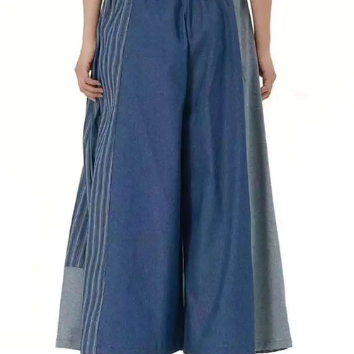 Load image into Gallery viewer, High Waist Blue Striped Denim Long Casual Wide Leg Jeans New Women Trousers Fashion Tide Spring Autumn 2025 1DJ0273
