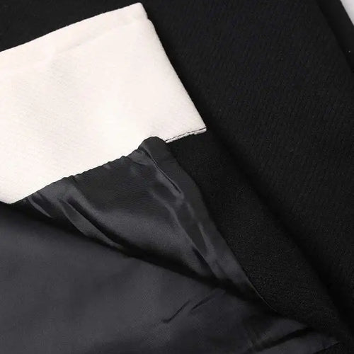 Load image into Gallery viewer, Black Embroidery Belted Big Size Woolen Coat New V-neck Long Sleeve Women Jacket Fashion Tide Autumn Winter 2025 CPG1079
