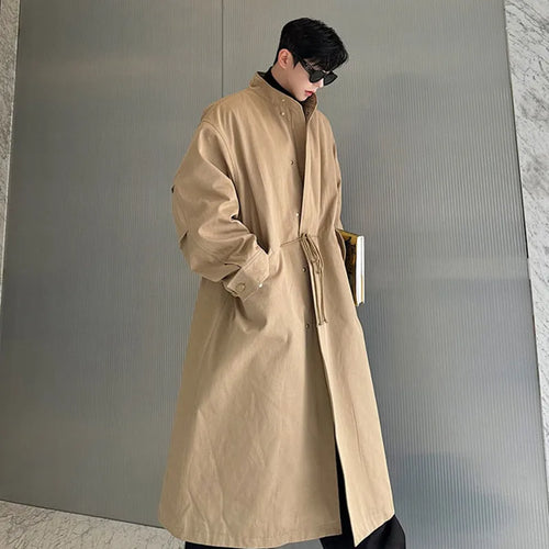 Load image into Gallery viewer, Winter Hooded Padded Coat Detachable Fur Collar Outwear Men Solid Color Single Breasted Casual Korean Overcoat 9C9023
