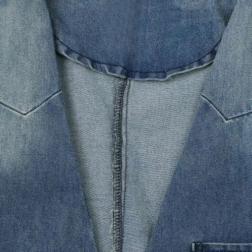 Load image into Gallery viewer, Blue Denim Vintage Big Size Pocket Jacket New V-neck Long Sleeve Women Coat Fashion Tide Spring Autumn 2025 CPG1579
