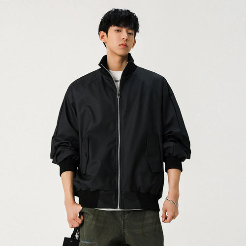 Load image into Gallery viewer, Men's Spring PU Leather Jackets American Solid Color Stand Collar Baseball Jacket Zipper High Street Menwear 2025 9W1303
