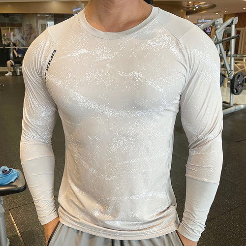 Load image into Gallery viewer, Brand Running Shirt Men&#39;s Long Sleeve Gym Shirt Men Sportswear Compression Dry Fit Shirts For Men Fitness Sport Tight T-Shirt
