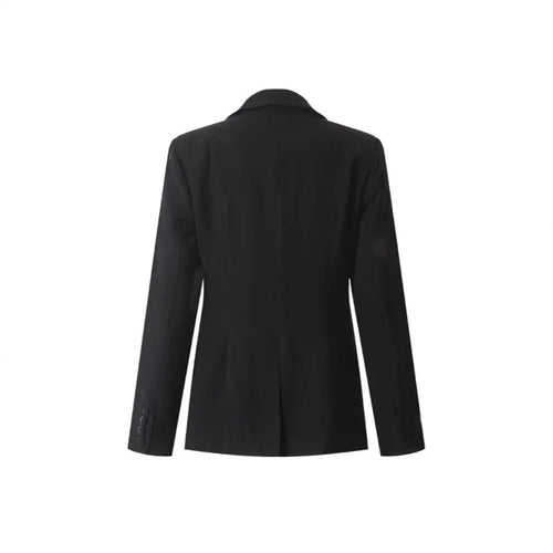 Load image into Gallery viewer, Solid Spliced Diamonds Elegant Blazers for Women Lapel Long Sleeve Temperament Coat Female Style
