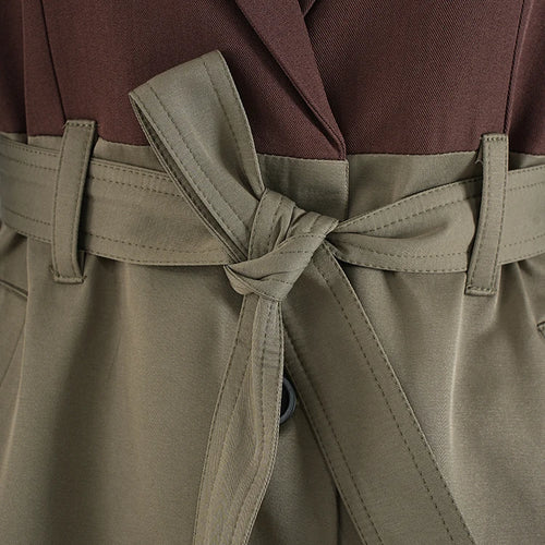 Load image into Gallery viewer, Women Green Color-block Big Size Elegant Blazer New Lapel Long Sleeve Jacket Fashion Tide Spring Autumn 2025 26D8105
