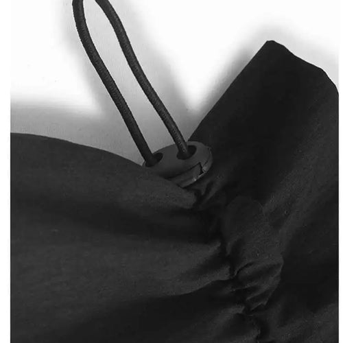 Load image into Gallery viewer, Women Black Pockets Drawstring Big Size Vest Dress New Round Neck Sleeveless Fashion Tide Spring Summer 2025 1DJ0658
