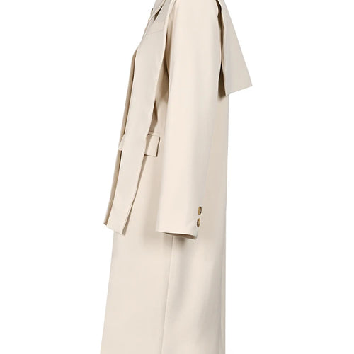 Load image into Gallery viewer, Women Blue Irregular Big Size Long Blazer New Lapel Long Sleeve Loose Fit Jacket Fashion Tide Spring Autumn 2025 7AB039
