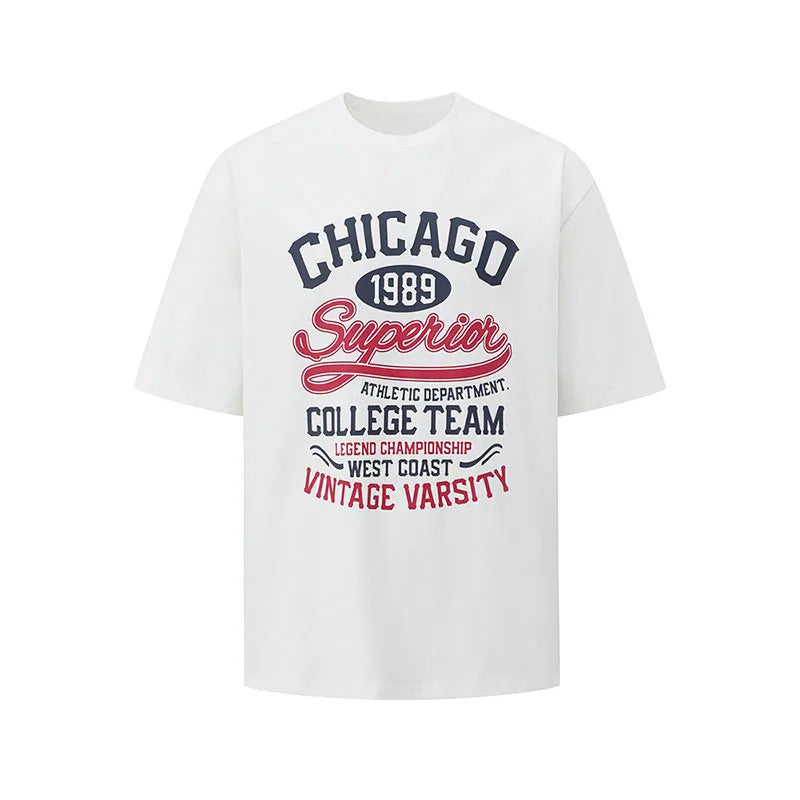 Korean New Summer Men's T-shirts Letter Printed Short Sleeved T-shirt Loose Round Collar Korean Stylish Male Top 9W1631