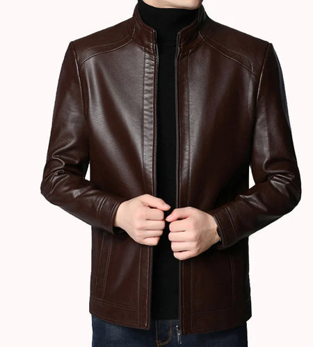 Men Fashion Leather jacket Men Leather Suit Jacket Men Slim Fit blazer Coat Streetwear Casual Blazer Jackets Male Outerwear mens