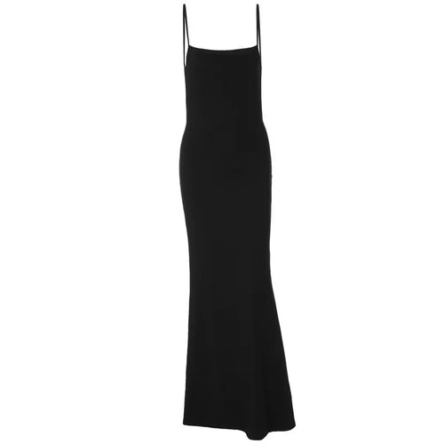 Load image into Gallery viewer, Spaghetti Strap Backless Sexy Maxi Dress Women Gown Summer New Fashion Solid High Waist Evening Beach Club Long Dress
