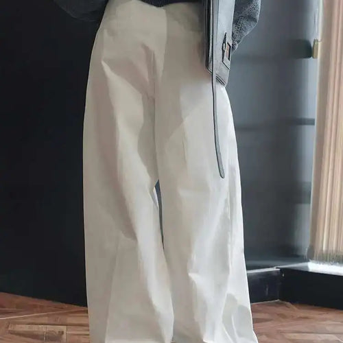 Load image into Gallery viewer, High Waist White Brief Pleated Long Wide Leg Pants New Loose Fit Trousers Women Fashion Tide Spring Autumn 2025  1DH0236
