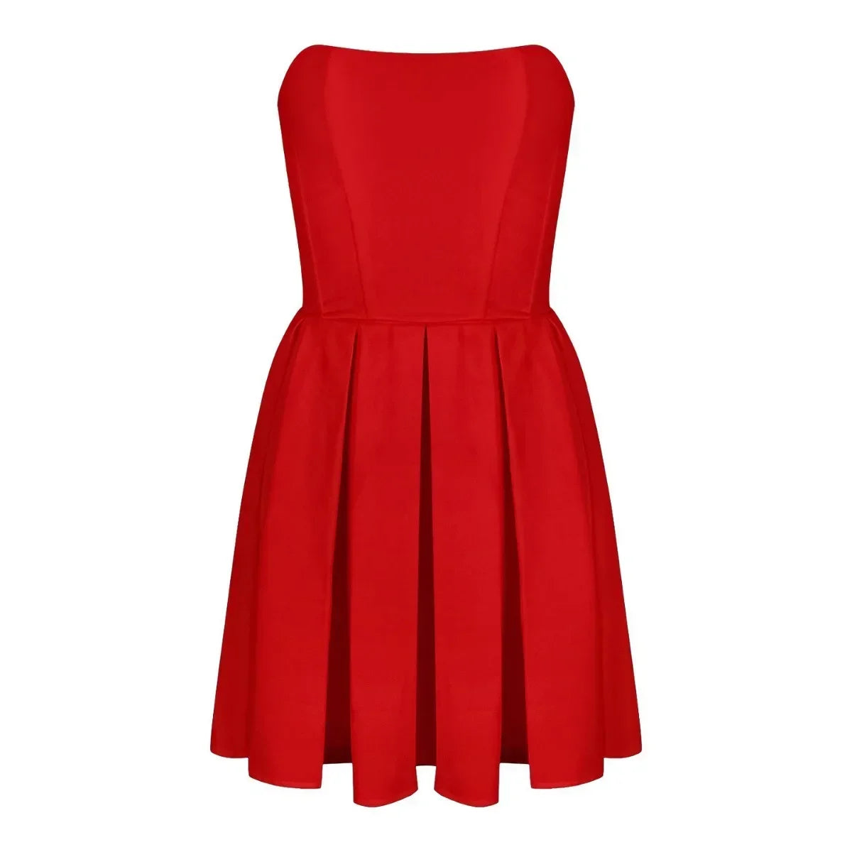 Elegant Strapless Bodycon Party Dresses 2024 New Mini White Corset Dress Sexy Casual Holiday Flare Dress 2024