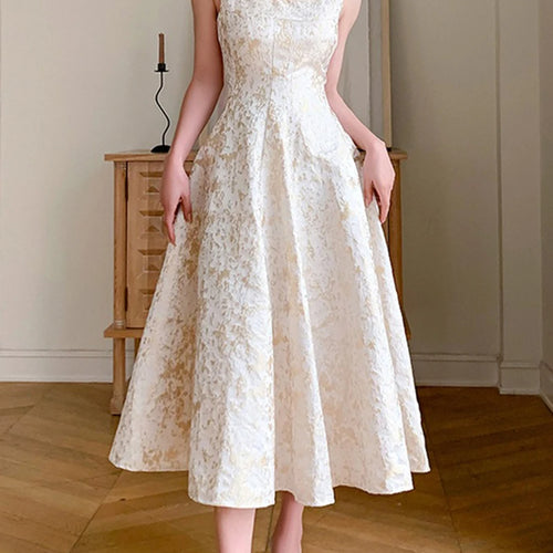 Load image into Gallery viewer, Solid Spliced Slimming Dresses For Women Square Neck Sleeveless High Waist Temperament Dress Female Fashion Style
