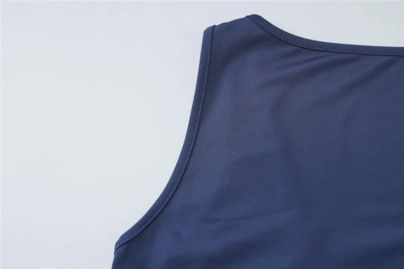 Sleeveless Ruched Sexy Mini Dress For Women Robe New Fashion Solid U Neck Sleeveless Bodycon Club Dress Partywear