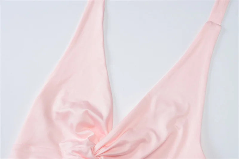 Ruffle Sexy Skirt Two Piece Sets Women Halter Lace-up Crop Top And Mini Skirt Female Beach Club Party 2 Piece Set