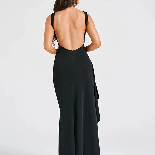 Load image into Gallery viewer, Women's Elegant Sleeveless High Slit Backless Evening Dress, Slim Party Club Dress, Female Bodycon, Summer, New, 2024
