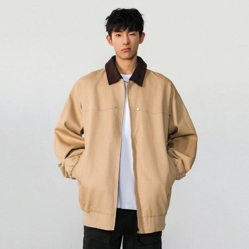 Load image into Gallery viewer, High Street Men&#39;s Jackets Spring New American Top Spliced Turn-down Collar Niche Design Multi Pockets Trendy 9W1273
