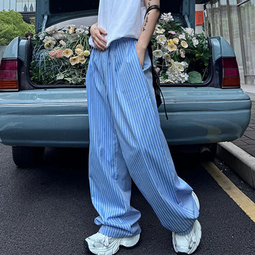 Load image into Gallery viewer, Men&#39;s Casual Pants Patchwork Elastic Waist Design Front Stripe Back Plaid New Trousers Summer Fashion 28W3275
