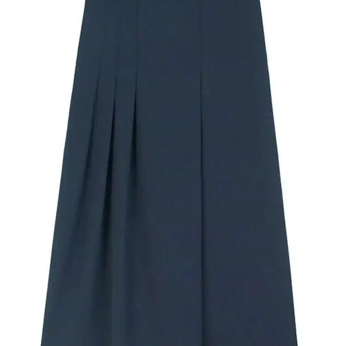 Load image into Gallery viewer, High Elastic Waist Dark Blue Pleat Elegant Long Wide Leg Pants New Trousers Women Fashion Tide Spring Autumn 2025 1DH9806
