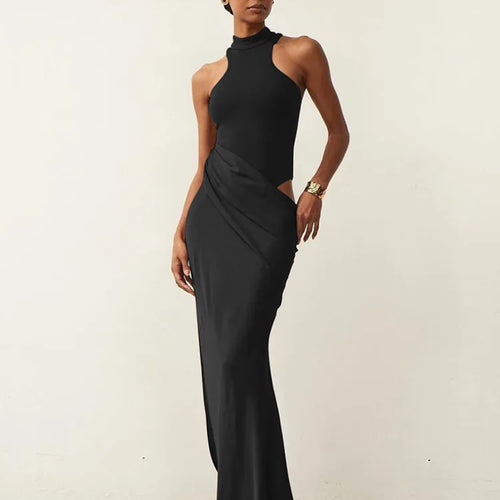 Load image into Gallery viewer, Women Sexy Party Club Evening Bodycon Sleeveless Long Dress Backless Soild Color Elegant Summer Dress
